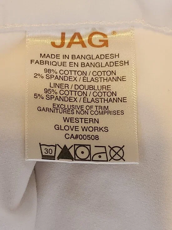 JAG JEANS On The Go Mid-Rise Skort White - Sz 8 - NEW - Picture 8 of 8